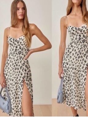 Reformation leopard print Midi Dress